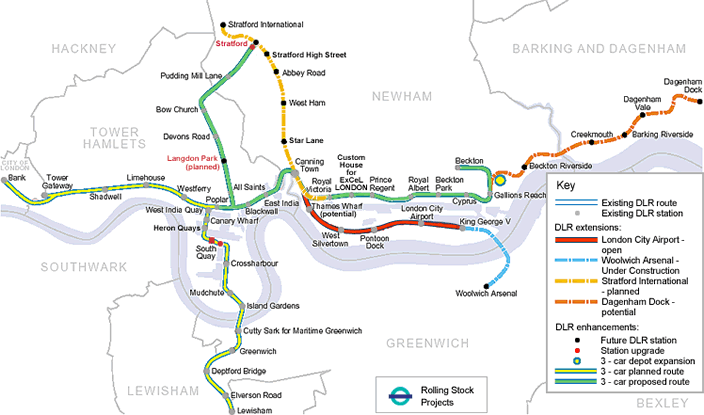 DLR developments_map_london