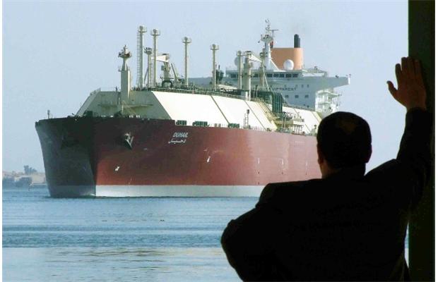 Duhail worlds biggest LNG tanker Suez Canal Egypt