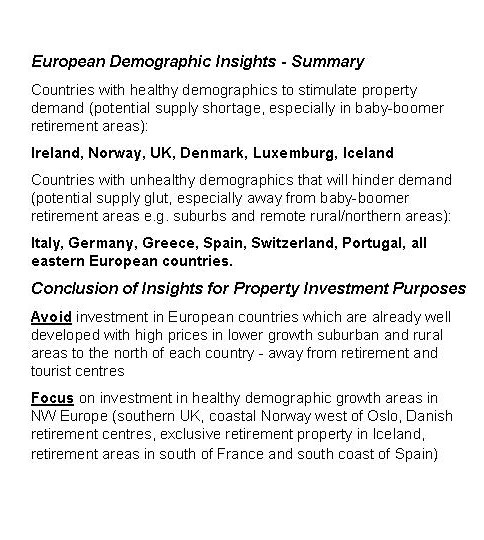 EU Population Summary