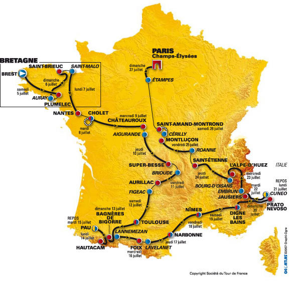 Tour De France Map 08