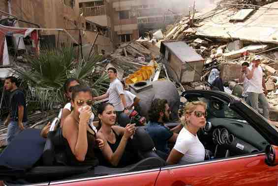 beirut women car wreckage