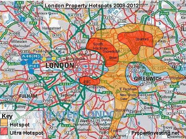 london tube map 2010. London Map Property Hotspots