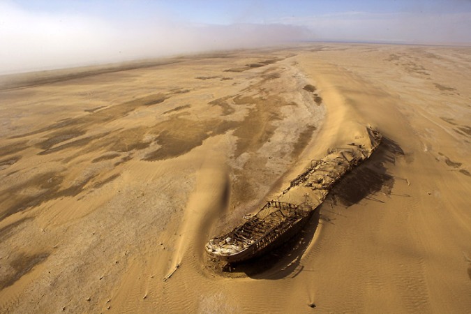 Oil Tanker in Sand Africa