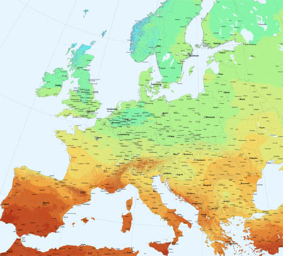 Map Of Europe To Usa