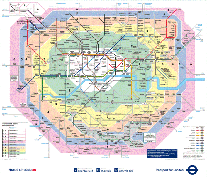 Goblog Walpepper: Paris Metro Zones Map